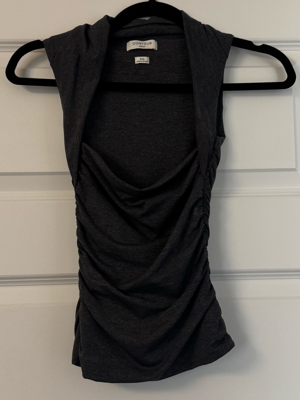 Ariztia babaton DARK GREY contour tank top. XXS - Picture 2 of 3